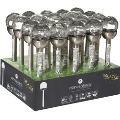 Balise Solaire Inox Et Verre Siva H.36Cm