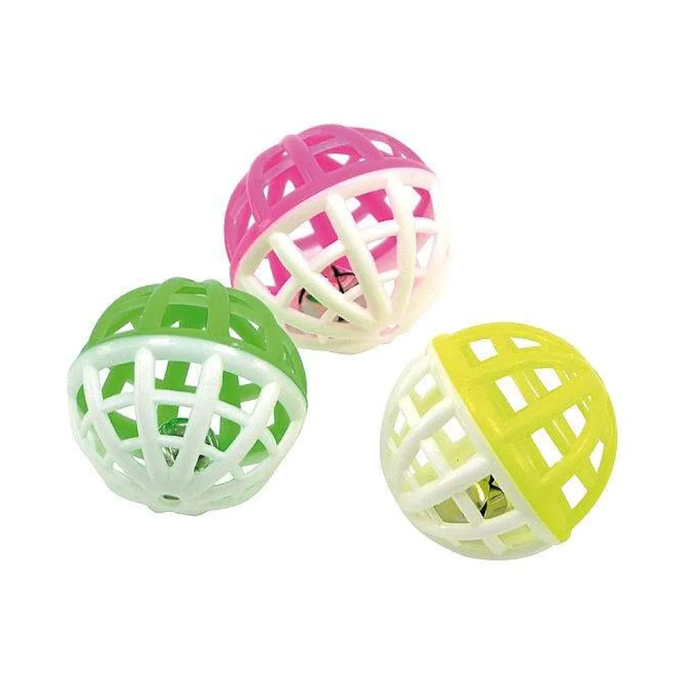 Balle Plastique Clochette 4Cm X3Pcs