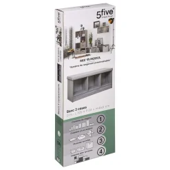 Banc 3 Cases Mix Gris