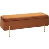 Banc Coffre Velours Art Ambre D.115X43X46Cm