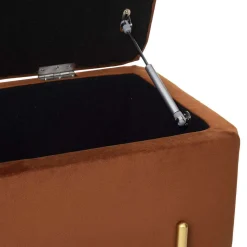 Banc Coffre Velours Art Ambre D.115X43X46Cm