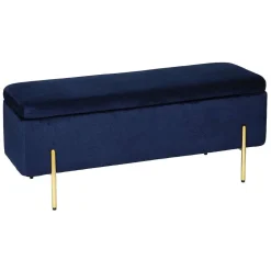 Banc Coffre Velours Art Encre D.155X43X46Cm