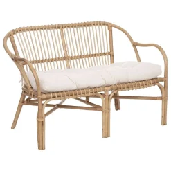 Banquette 2 Places Rotin Neta Blanc