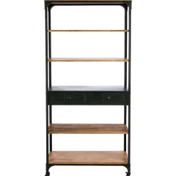 Bibliotheque 4 Étagères 2 Tiroirs Cierna