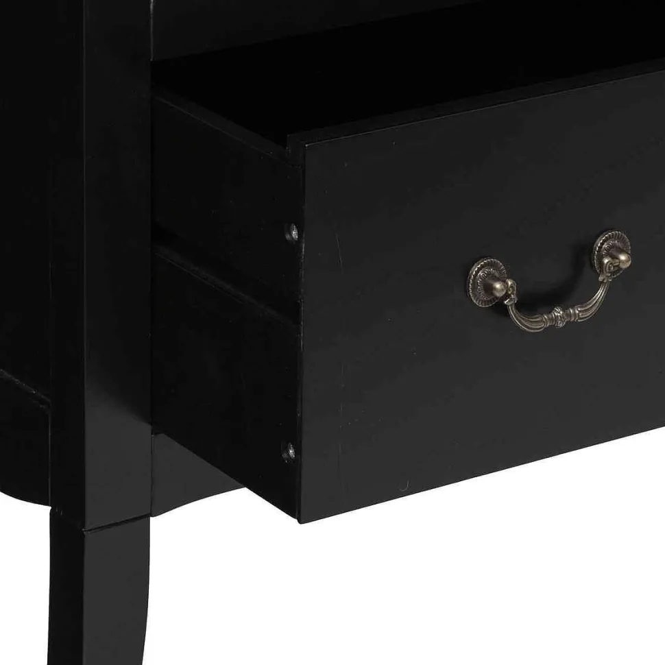 Bibliotheque 1 Tiroir Chrysa Noir