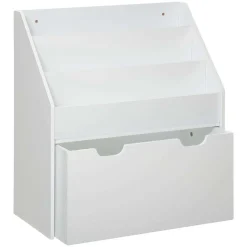 Bibliotheque Bac Roulette Blanc D.62.7X30X70Cm