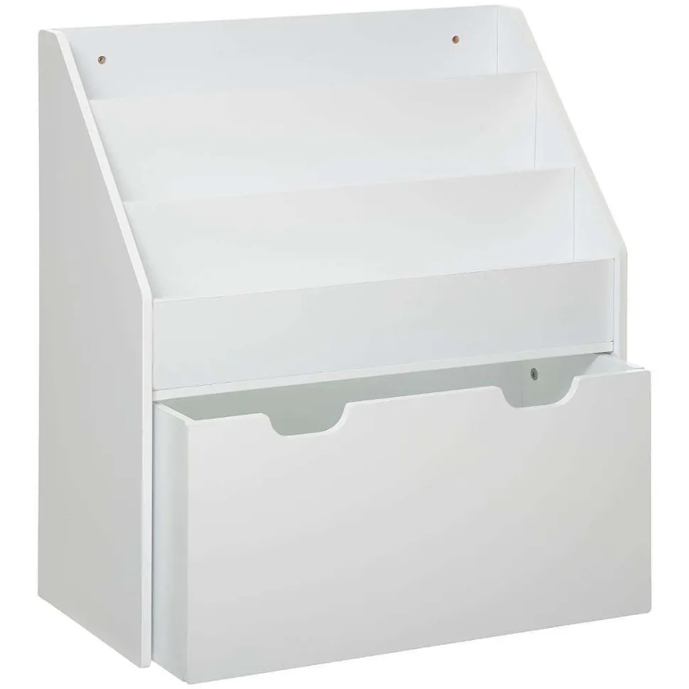 Bibliotheque Bac Roulette Blanc D.62.7X30X70Cm