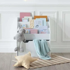 Bibliotheque Bac Roulette Blanc D.62.7X30X70Cm