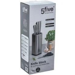 Bloc 5 Couteaux Et Ciseaux Inox