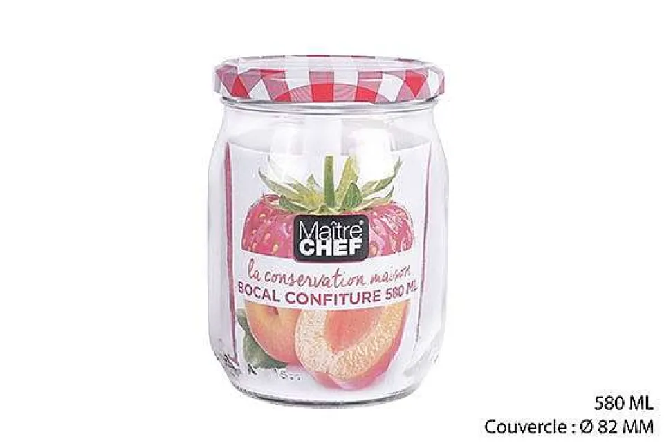 Bocal Confiture En Verre 580Ml