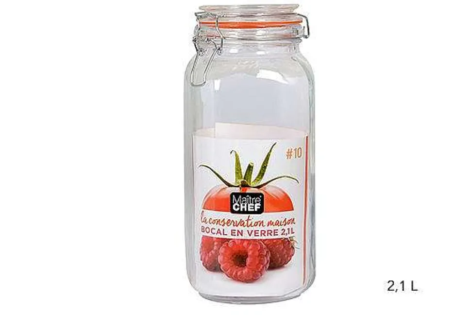Bocal Hermetique Clip Metal 2.1L