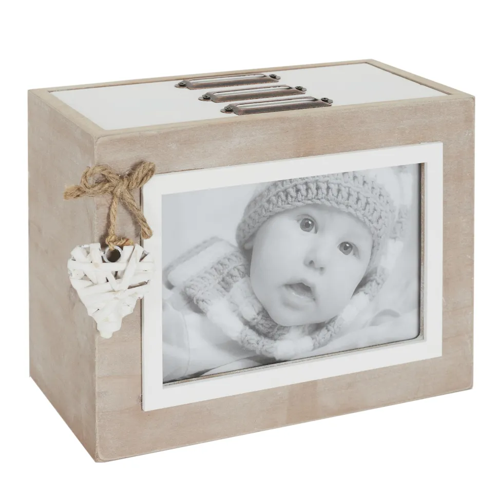 maxibazar Boite 3 Albums Photos Coeur Rattan