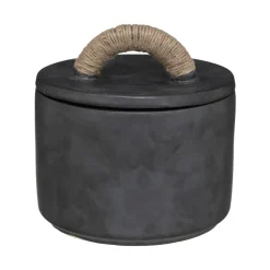 maxibazar Boite Ceramique Origines Noir D.13X13.5Cm