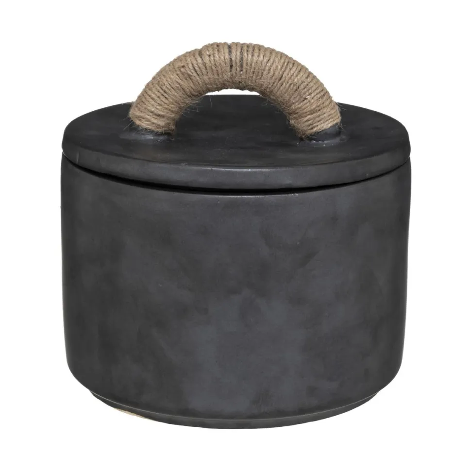 maxibazar Boite Ceramique Origines Noir D.13X13.5Cm