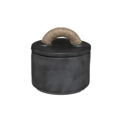 maxibazar Boite Ceramique Origines Noir D.13X13.5Cm