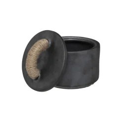 maxibazar Boite Ceramique Origines Noir D.13X13.5Cm