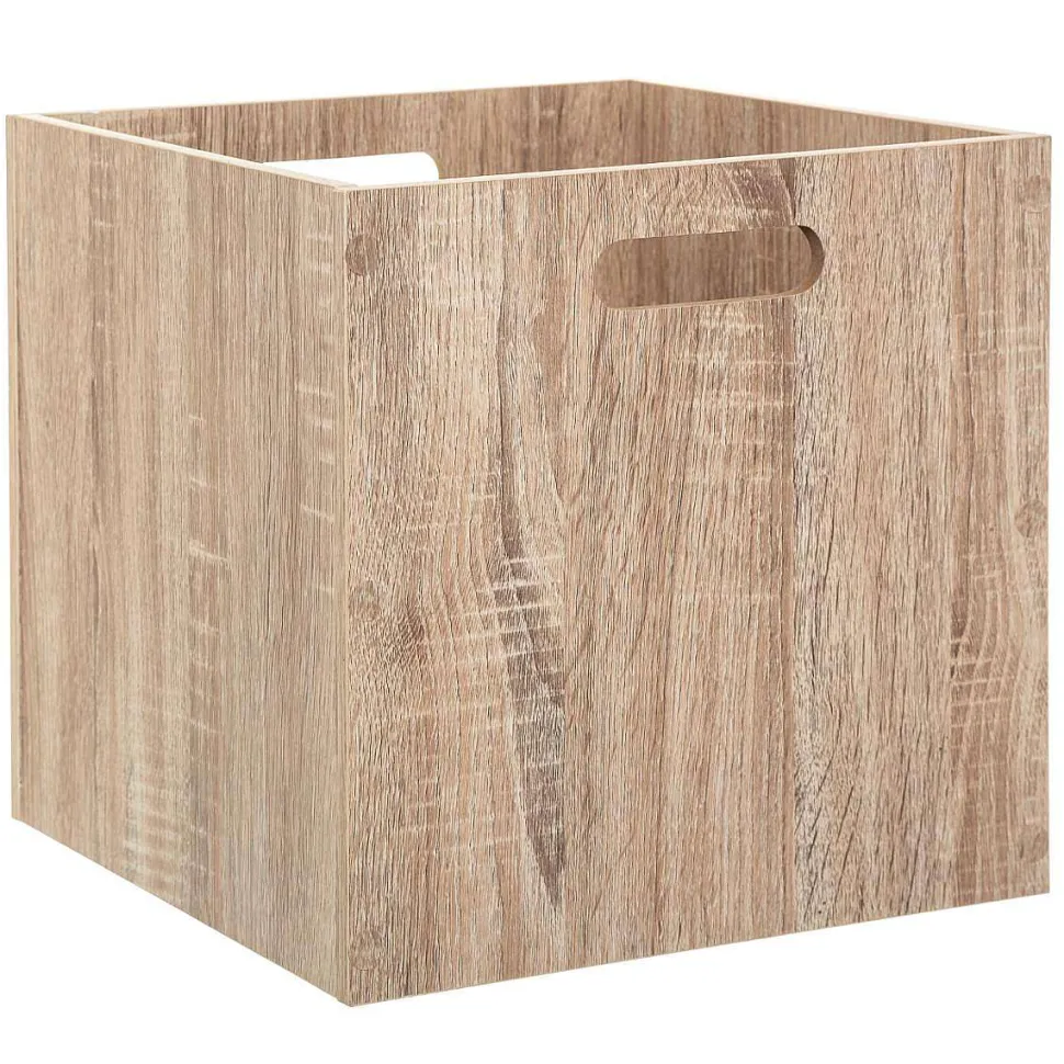 Boite De Rangement Bois Naturel 31X31Cm