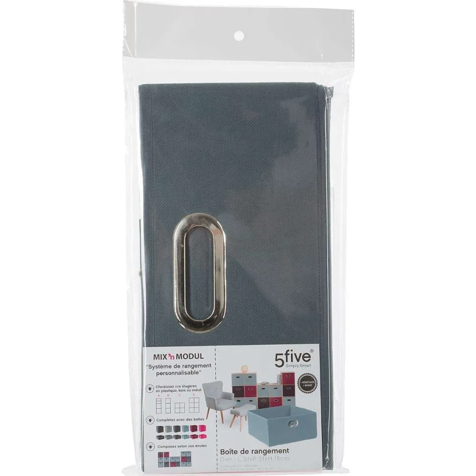 Boite De Rangement 31X15Cm Bleu Orage