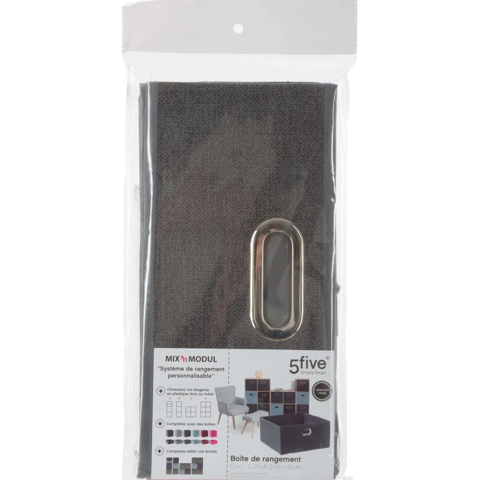 Boite De Rangement 31X15Cm Gris Fonce Chine