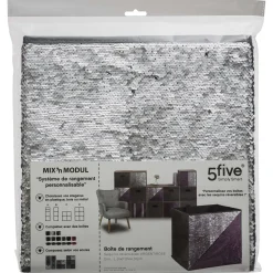 Boite De Rangement 31X31Cm Sequin Gris