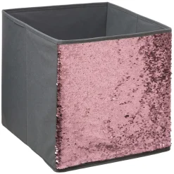 Boite De Rangement 31X31Cm Sequin Gris
