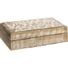 maxibazar Boite Deco Rectangle Bois Ritual D.25X17.5X7.5Cm