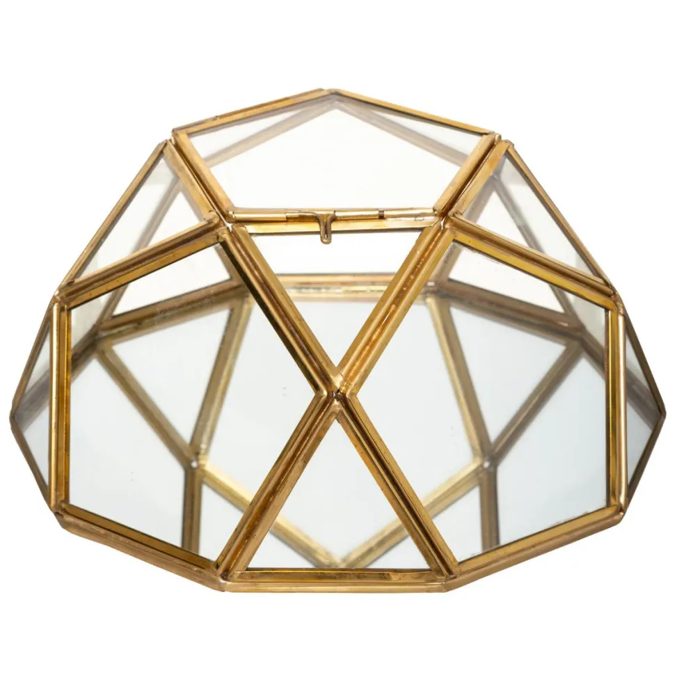 Atmosphera Boite Metal Verre Diamant Gypsy