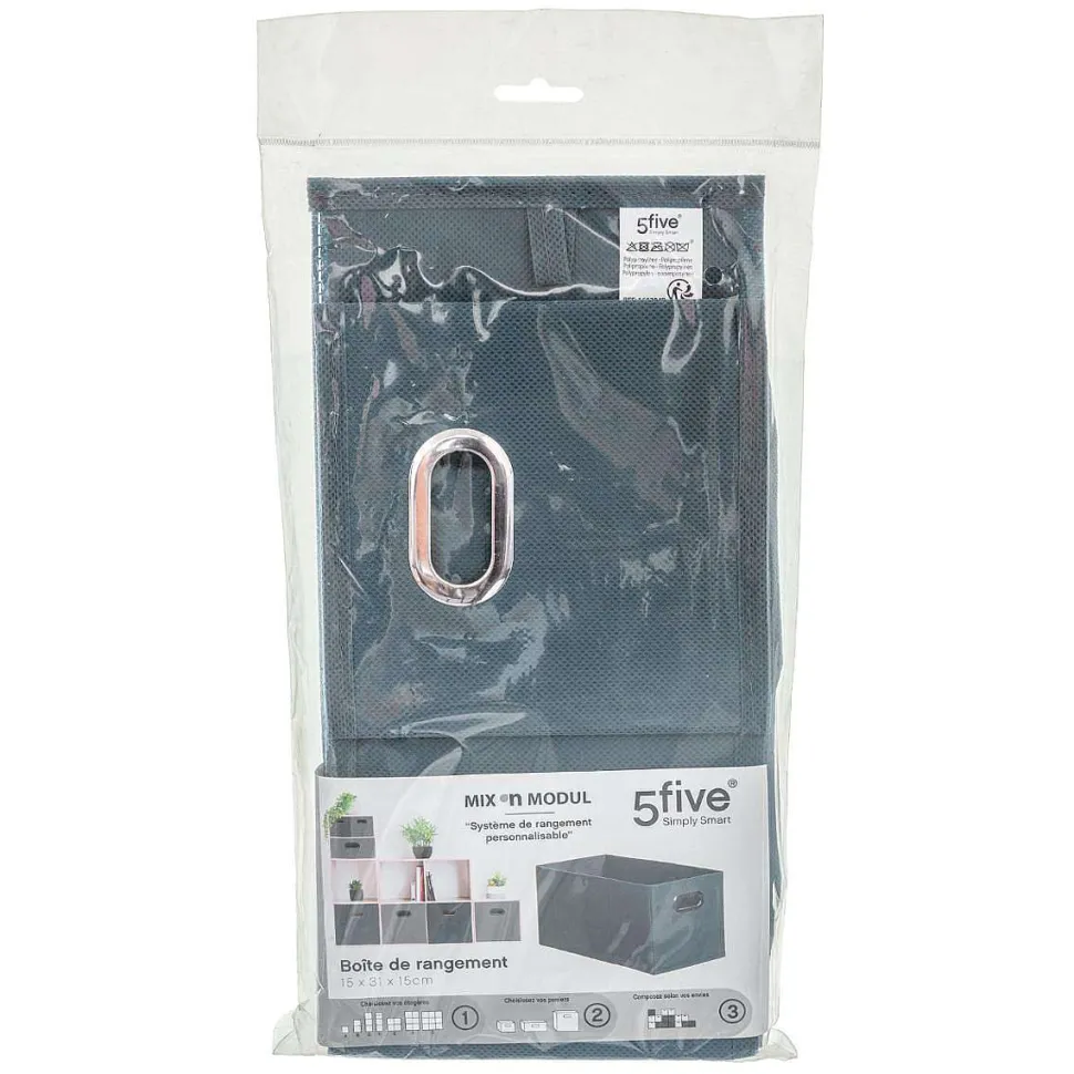 Boite Rangement 15X31Cm Bleu Orage