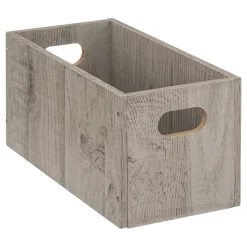 Boite Rangement 15X31Cm Bois Gris