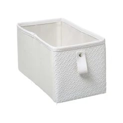 Boite Rangement 15X31Cm Cuir Tresse