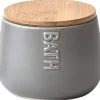 Boîte A Coton Dolomite Ronde Bath Gris Bambou