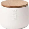 Boîte A Coton Dolomite Ronde Bath Blanc Bambou