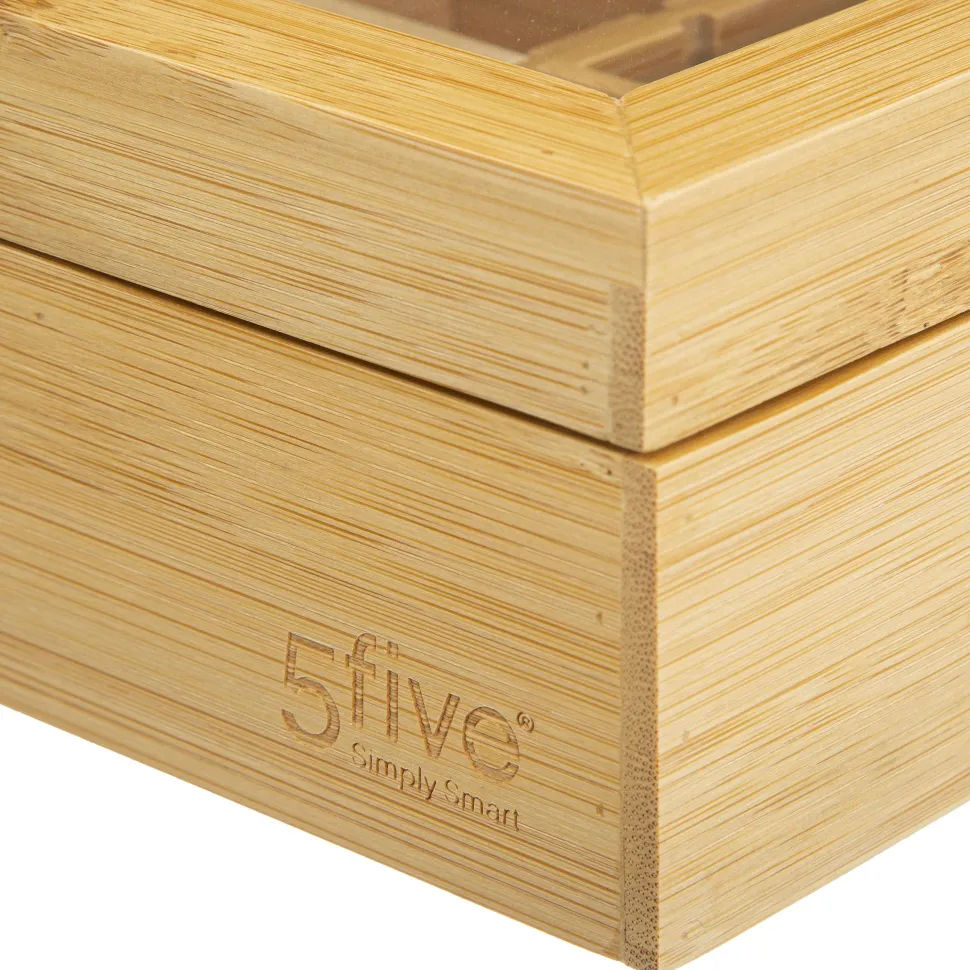 Boîte A The 12 Compartiments Amovibles Bambou