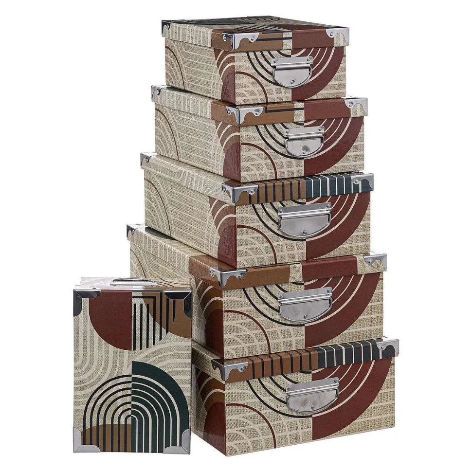 Boîte Coins Metal Abstrait D.32X21.5X11.8Cm