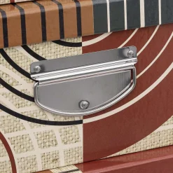 Boîte Coins Metal Abstrait D.32X21.5X11.8Cm