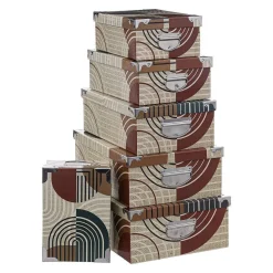 Boîte Coins Metal Abstrait D.36X24.5X12.5Cm