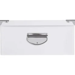 Boîte Coins Metal Blanc 48X33.5X16Cm