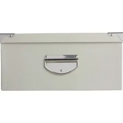 Boîte Coins Metal Gris 40X26.5X13.8Cm