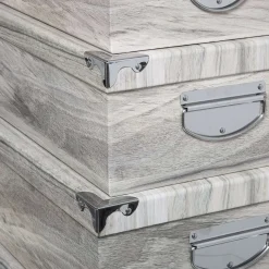 Boîte Coins Metal Imprime Sauvage D.28X19.5X10.8Cm