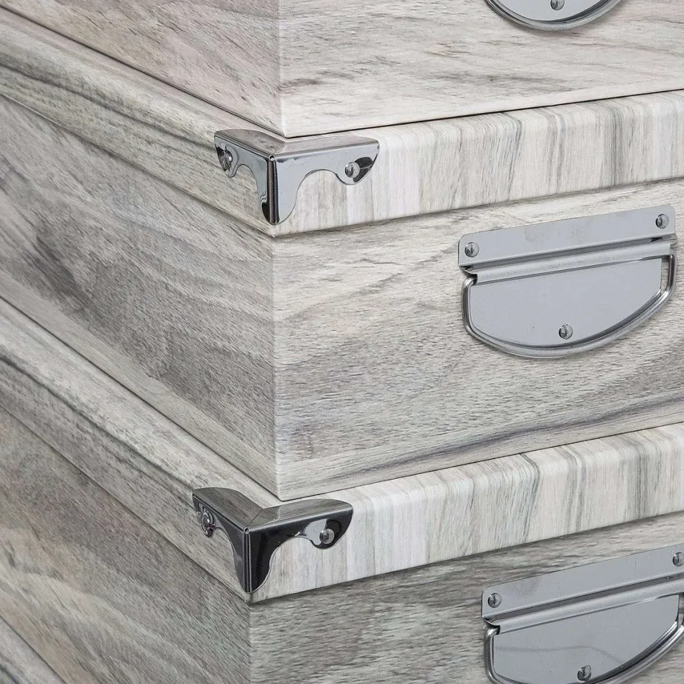 Boîte Coins Metal Imprime Sauvage D.28X19.5X10.8Cm