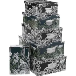 Boîte Coins Metal Imprime Flora D.32X21.5X11.8Cm