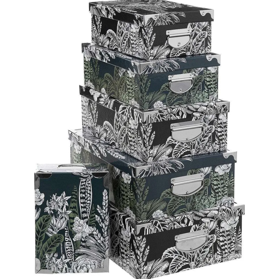 Boîte Coins Metal Imprime Flora D.32X21.5X11.8Cm