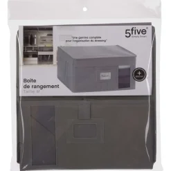 Boîte De Rangement 30X30X15Cm Gris Clair