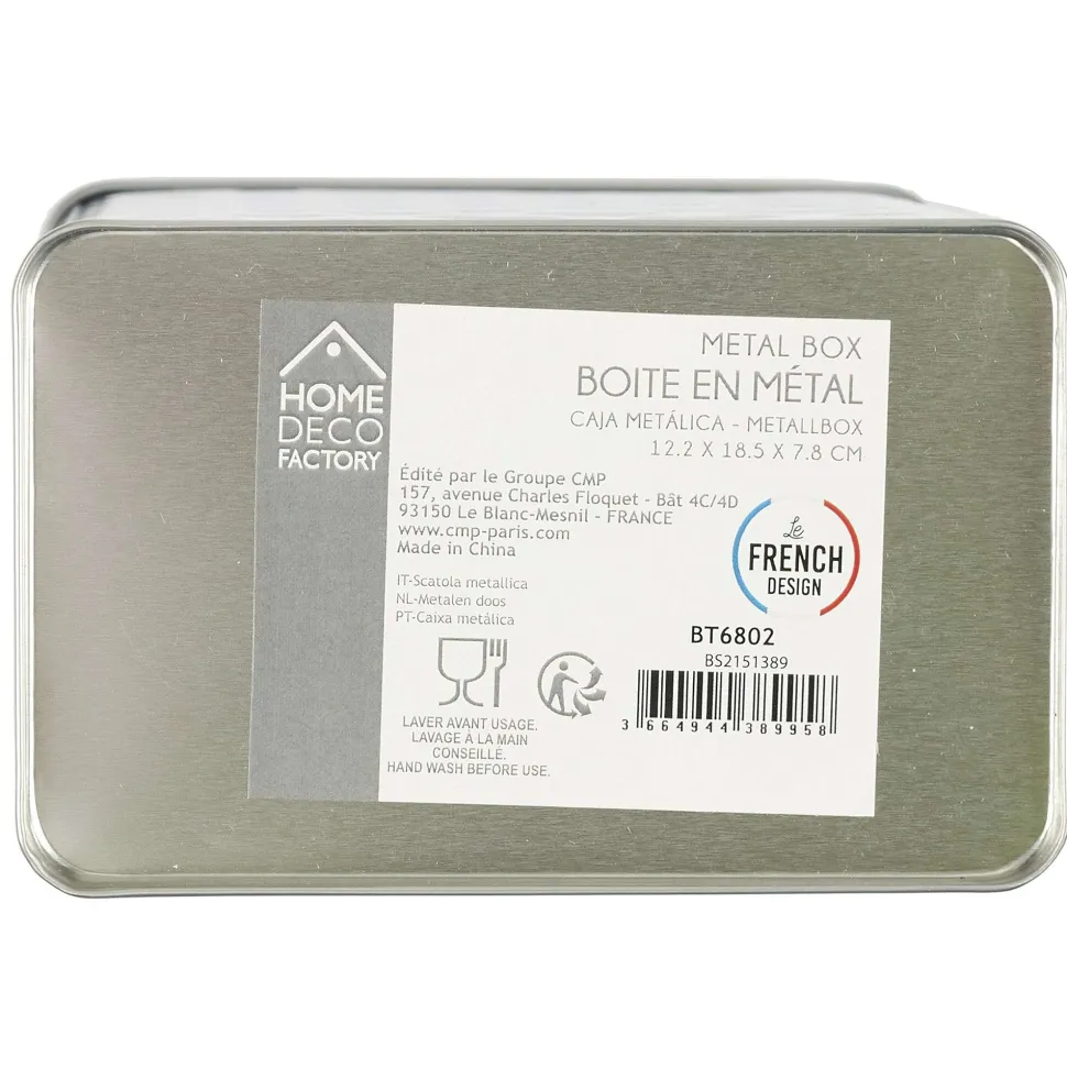 Boîte Pate Metal Embosse Brooklyn