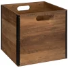 Boîte Rangement 31X31Cm Bois Indus