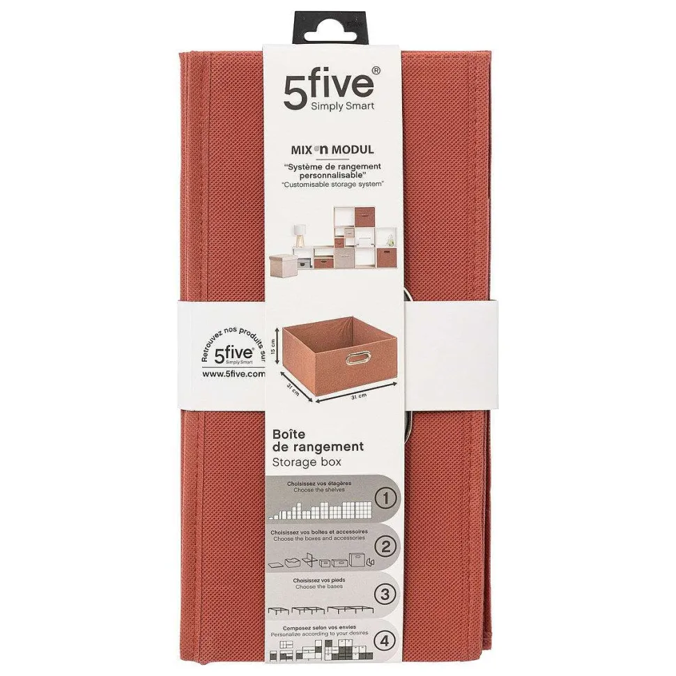 Boîte Rangement 31X15Cm Terre Sienne