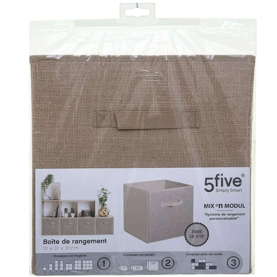 Boîte Rangement 31X31Cmcm Toile De Jute