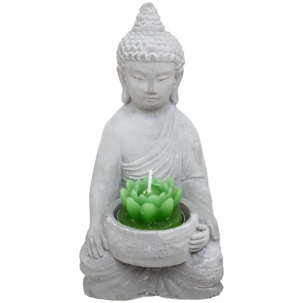 Atmosphera Bouddha Ciment H.15Cm