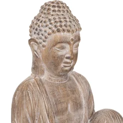 Atmosphera Bouddha Mgo Effet Bois H.67Cm