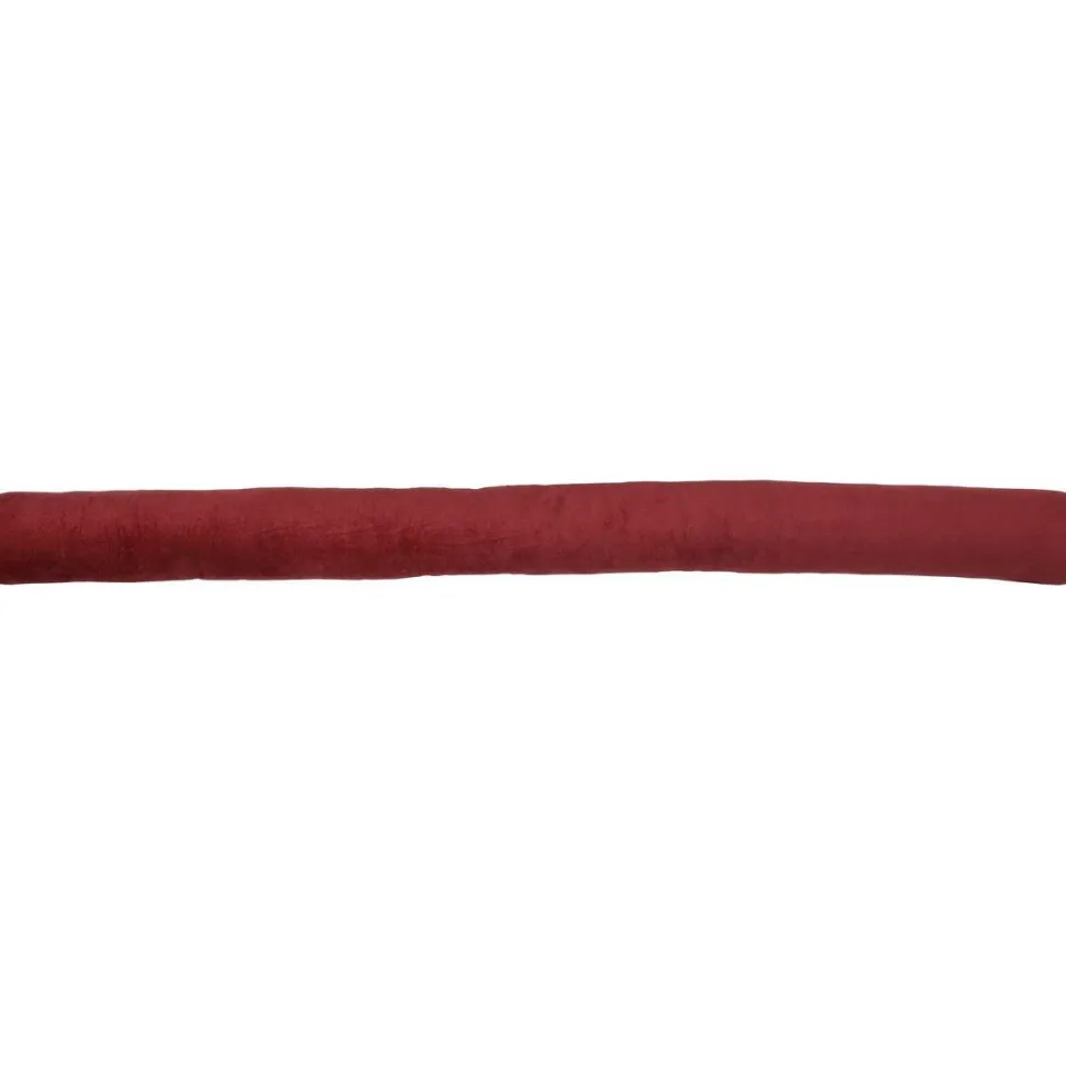 maxibazar Boudin De Porte Simple Bourrelet Velours 80Cm Rouge